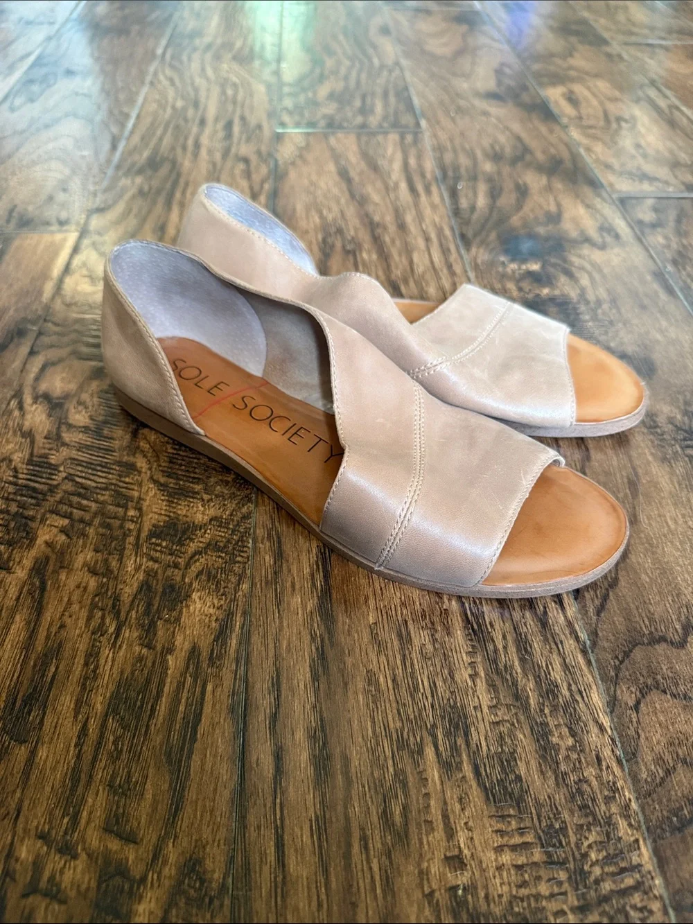 Sole Society leather Open-Toe Slingback Sandals, size 7.5